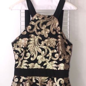 Gold Glam Party Dress